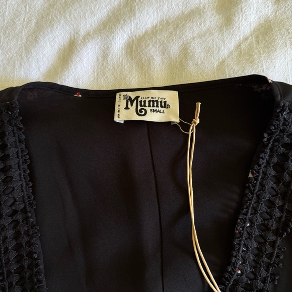 🌟NEW🌟 Show Me Your Mumu Black Floral Tabitha Maxi Dress L - Picture 5 of 8